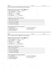 English Worksheet: possessive