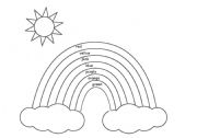 English Worksheet: rainbow coloring sheet