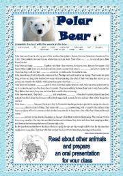 English Worksheet: The Polar Bear