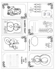 English Worksheet: Number minibook EIGHT (8/10)