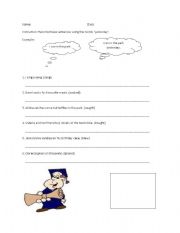 English worksheet: Simple past tense