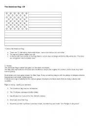 English Worksheet: The American flag