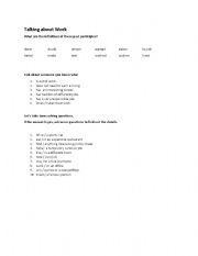 English worksheet: Talking about Work: Present Perfect