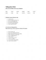 English Worksheet: Talking about Work: Present Perfect