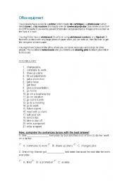 English Worksheet: At the Office