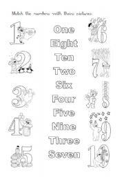 English Worksheet: Numbers