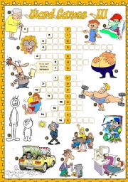 English Worksheet: WORD GAMES - III