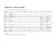 English Worksheet: Talking About Schedule/ Daily Routine
