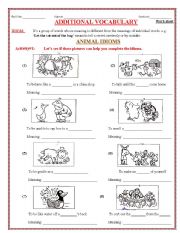 English Worksheet: Idioms and their Usage (Animal Idioms)