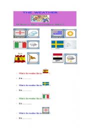 English Worksheet: What is the weather like?