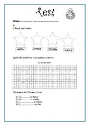 English worksheet: test