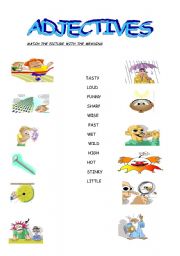 English worksheet: Adjectives