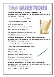 English Worksheet: Tag Questions