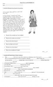 English Worksheet: practical assignment