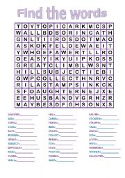 English worksheet: Word Search