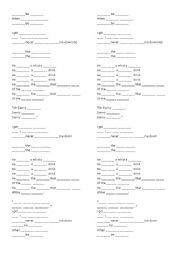 English worksheet: I get knock down