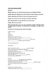 English Worksheet: Party Rock Anthem LMFAO (with Key and Dialogue from Video)