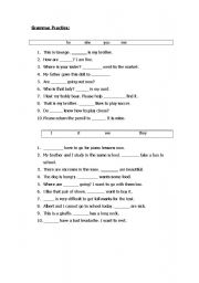 English Worksheet: grammar