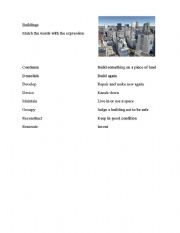 English worksheet: Buildings