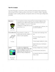 English Worksheet: figurative language