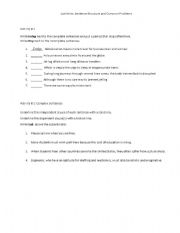 English Worksheet: sentence structure