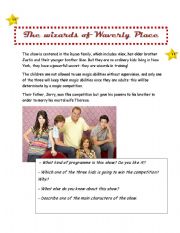 English worksheet: The wizards of waverly place!