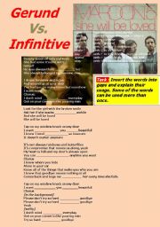 English Worksheet: Gerund Vs. Infinitive