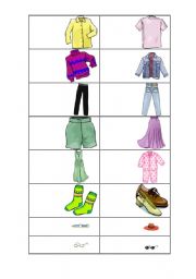 English Worksheet: clothing exercise