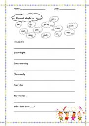 English worksheet: Present Simple 