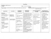 English Worksheet: Week plan good and services