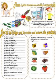 English Worksheet: THERE IS/ARE+COUNTABLE/UNCOUNTABLES