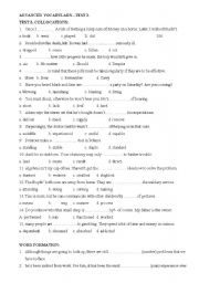 English Worksheet: Advanced vocabulary test 3
