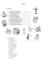 English Worksheet: Jobs vocabulary