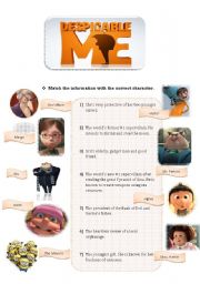 English Worksheet: Despicable Me Movie Guide-Part 1