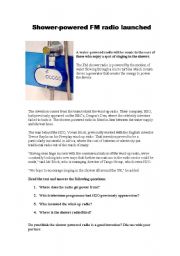 English Worksheet: Shower radio - Inventions