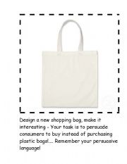 English Worksheet: Design a Shopping Bag