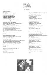 English Worksheet: Rain by Madonna