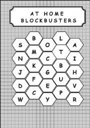 English Worksheet: AT HOME - BLOCKBUSTERS