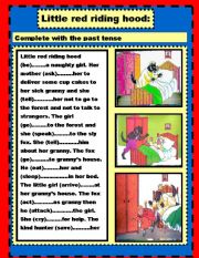 English Worksheet: little red riding hood