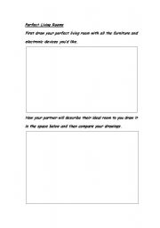 English Worksheet: your perfect living room