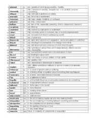 English Worksheet: GIFTED HANDS VOCABULARY
