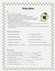 English Worksheet: Giving Advice