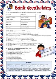 English Worksheet: Bank vocabulary