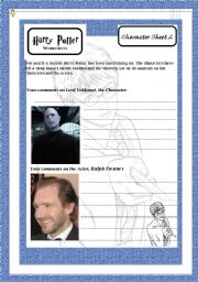 HARRY POTTER Series Worksheet 3