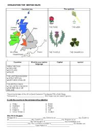 English Worksheet: The British Isles.
