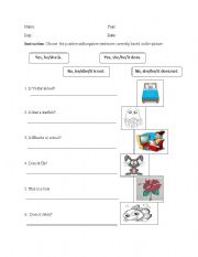 English worksheet: Positive and Negative statements