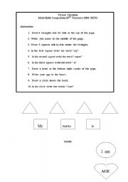 English worksheet: picture dictation