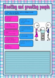 English Worksheet: Meeting and greeting people