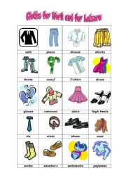 English Worksheet: Clothes