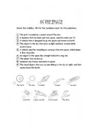 English worksheet: In the Space